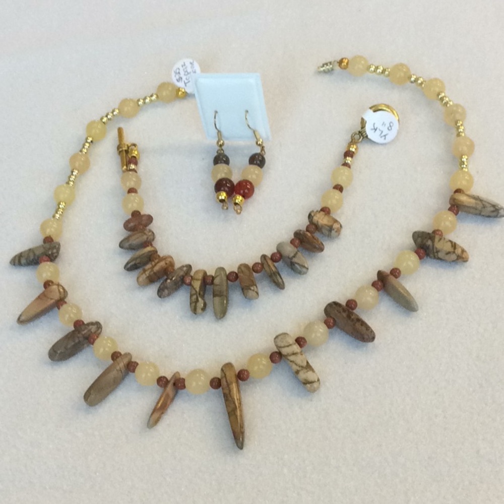FINAL SALE PRICE Topaz & Stone Accented Jewelry Set
